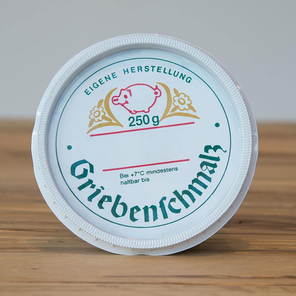 Griebenschmalz @ R. Schönherr Woernitzstuben Winterkiste Griebenschmalz